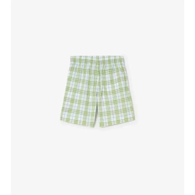 Baumwollshorts mit Karomuster