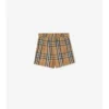Baumwollshorts mit Karomuster
