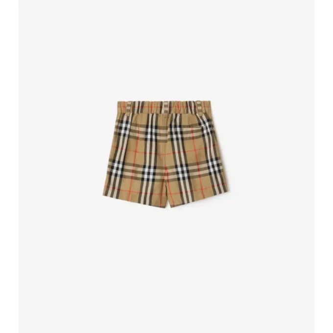 Baumwollshorts mit Karomuster