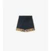Baumwollshorts mit Karomuster und Umschlag