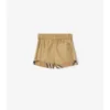 Baumwollshorts mit Karomuster und Umschlag