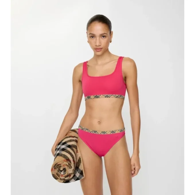 Bikini-Oberteil mit Karomuster