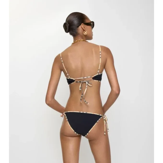 Bikini-Slip mit Karobordüre
