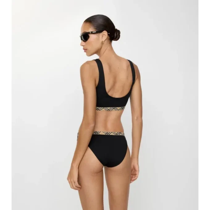 Bikini-Slip mit Karobordüre