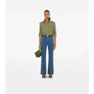 Bootcut-Jeans mit hoher Leibhöhe