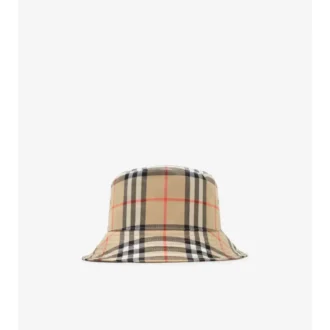 Bucket Hat aus Baumwolle mit Karomuster