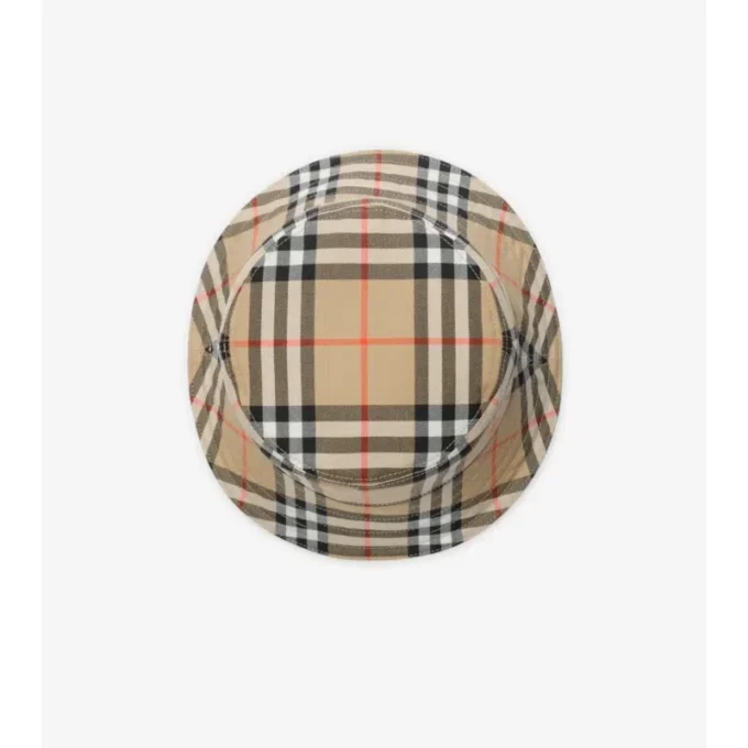 Bucket Hat aus Baumwolle mit Karomuster
