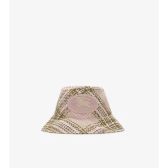 Bucket-Hut mit Raffia-Optik und Ritter-Stempel