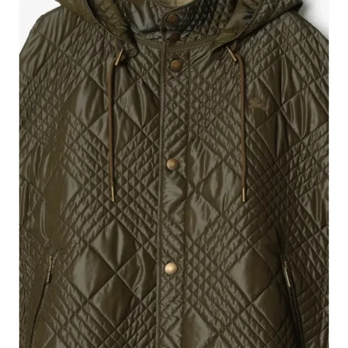 Cape aus Nylonmischung mit Micro-Check-Stich
