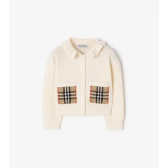 Cardigan aus Baumwollmischung mit Karomuster