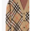 Cardigan aus Woll-Mohair-Mischung mit Karomuster
