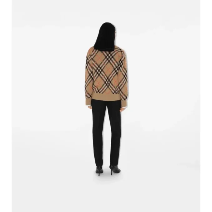 Cardigan aus Wolle-Mohair-Mischung mit Karomuster
