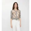 Cardigan aus Wolle und Seide mit Karomuster