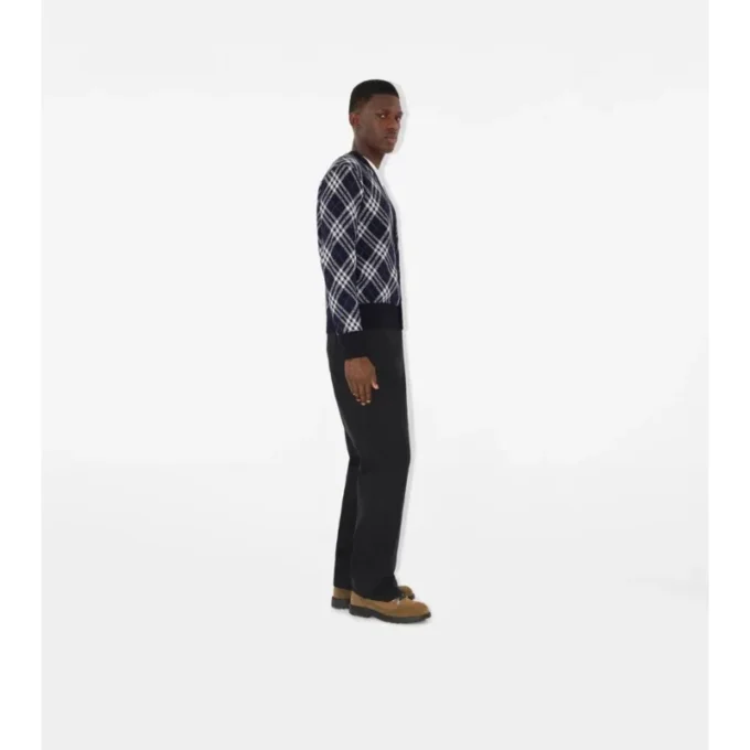 Cardigan aus Wollmischung mit Karomuster