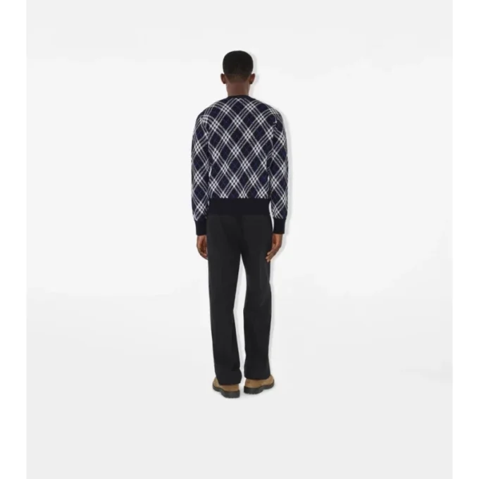 Cardigan aus Wollmischung mit Karomuster