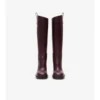 Cavalier-Stiefel mit Absatz aus Leder