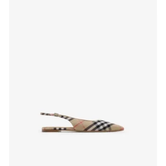 Check Dame Slingback Ballerinas 