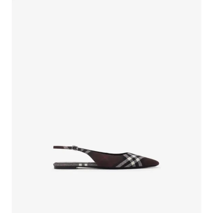 Check Dame Slingback Ballerinas 