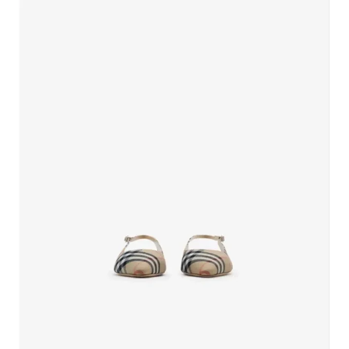 Check Dame Slingback Ballerinas 