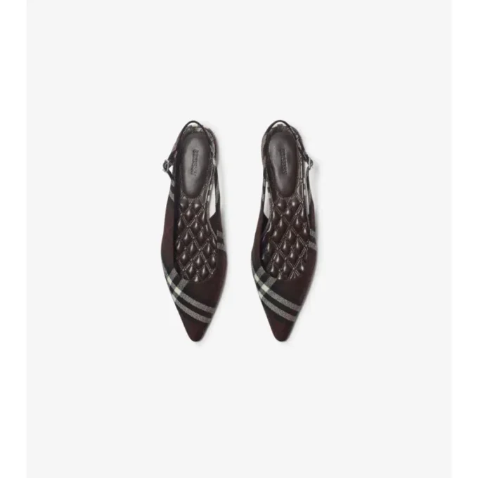 Check Dame Slingback Ballerinas 