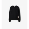 Check Label Baumwoll-Sweatshirt
