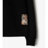 Check Label Baumwoll-Sweatshirt