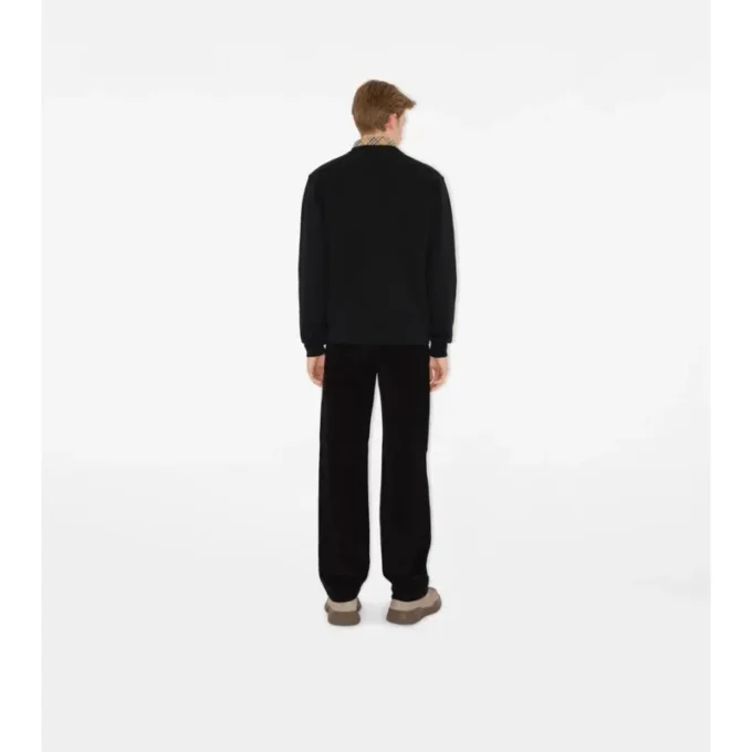 Check Label Baumwoll-Sweatshirt