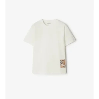 Check Label Baumwoll-T-Shirt