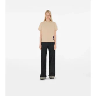 Check Label Baumwoll-T-Shirt