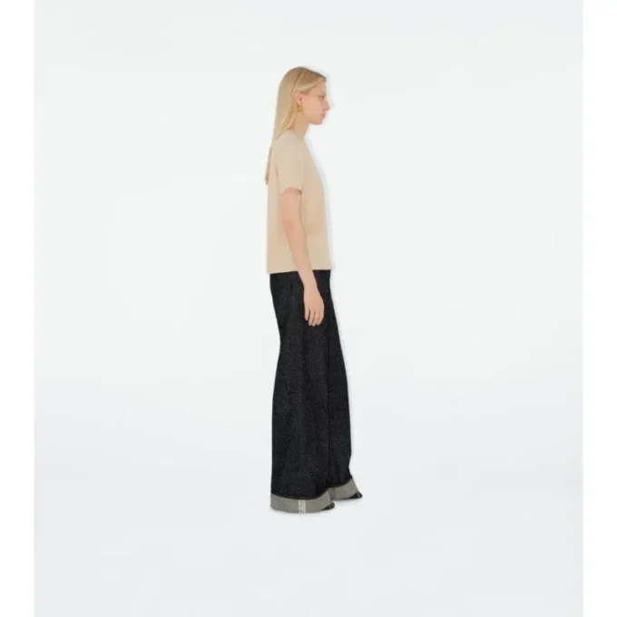 Check Label Baumwoll-T-Shirt