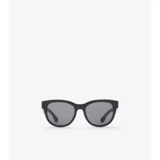 Check-Sonnenbrille mit rundem Rahmen