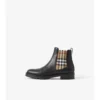 Chelsea-Stiefel mit Karomuster-Einsätzen
