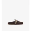 Clogs aus Wildleder mit Karomuster