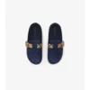 Clogs „Urchin“ aus Denim mit Karomuster