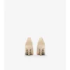 Dame High Pumps aus Leder mit Karomuster