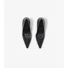 Dame High Pumps aus Leder mit Karomuster