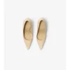 Dame High Pumps aus Leder mit Karomuster