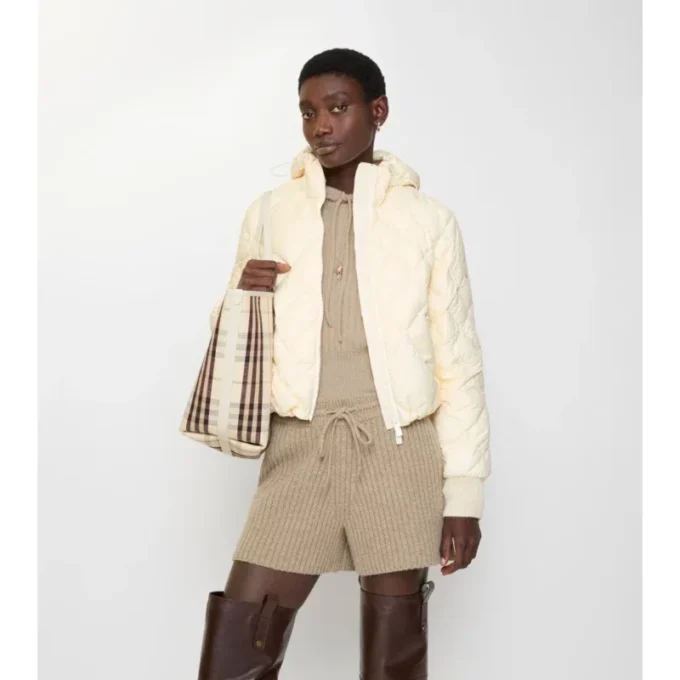 Delley Pufferjacke aus Nylon mit Karomuster