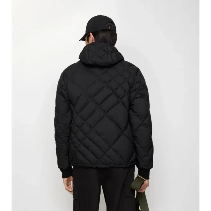 Doversgreen-Daunenjacke aus Nylon mit Karomuster
