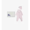 Dreiteiliges Baby-Geschenkset aus Stretch-Baumwolle