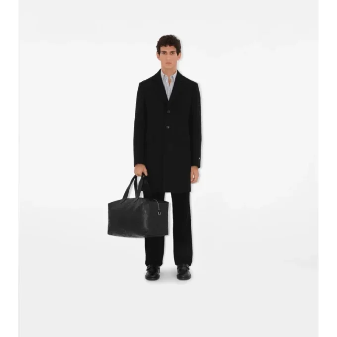 Duffle-Tasche mit geprägter Karomusterung