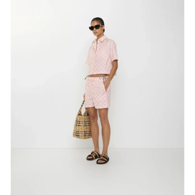 EKD Checkerboard  Shorts aus Baumwollpopeline