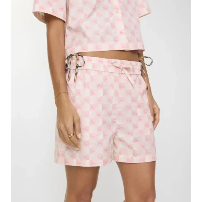EKD Checkerboard  Shorts aus Baumwollpopeline