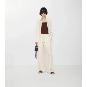 EKD Seiden-Pyjama-Hose mit Schachbrettmuster