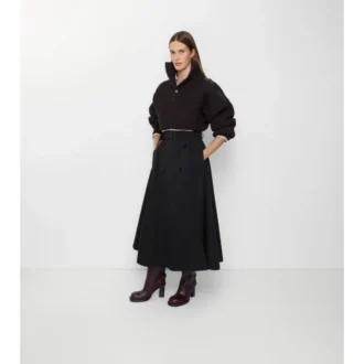 Gabardine-Trench-Midirock
