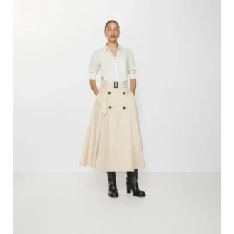 Gabardine-Trench-Midirock