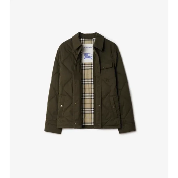 Gepolstertes Overshirt aus Gabardine