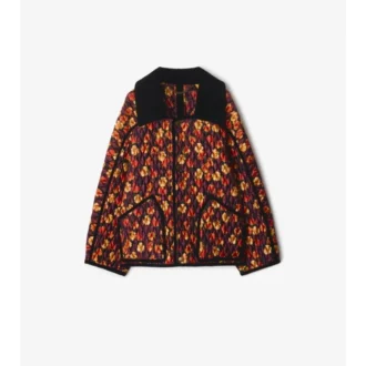 Geranium Leaf gesteppte Nylon-Floriston-Jacke