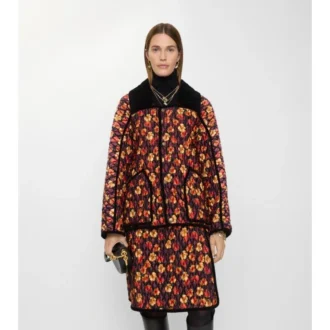 Geranium Leaf gesteppte Nylon-Floriston-Jacke