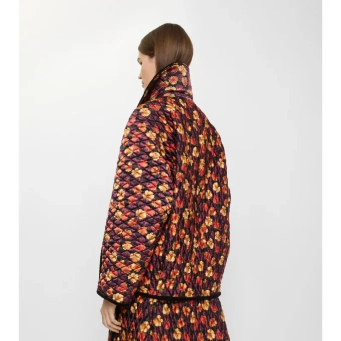 Geranium Leaf gesteppte Nylon-Floriston-Jacke